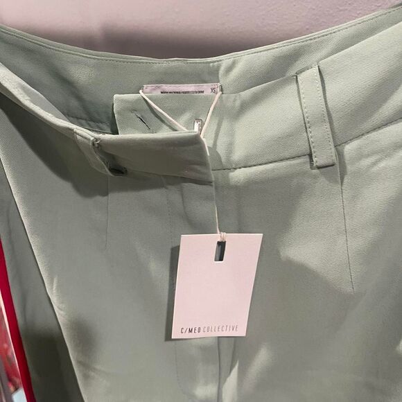 C/meo collective Green and red striped high-waisted flare pants - Picture 8 of 9